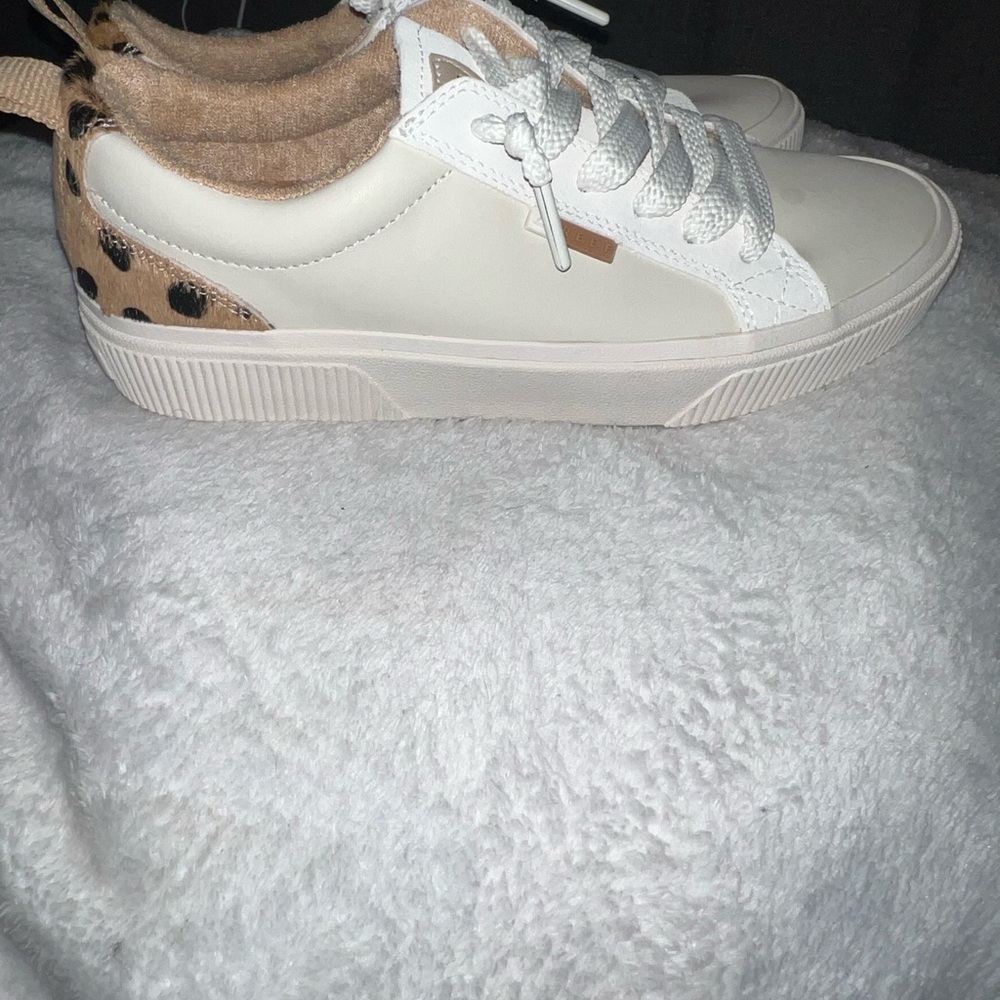 Reef lay day dawn sneakers white with cheetah print woman’s size 8 - Picture 8 of 8